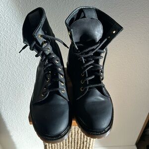 RED VALENTINO Black Leather Women’s Boots